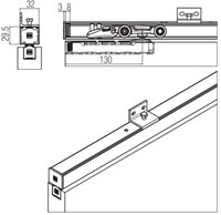 afdekkapje op rail met 0600 ophangkit