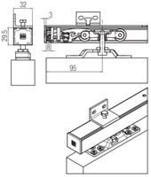 Krona Koblenz afsluitstuk voor 60 / 80/ 120 kg rail-3