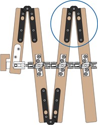 Onder-/ bovenscharnier