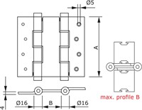 Deurveerscharnier dubbelwerkend deurdikte 40 mm-2
