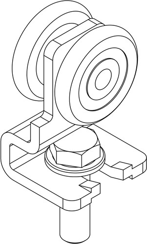 250095: Enkele RVS hangrol met S-haak -  serie 0 RVS tot 200 kg-3