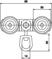 351032: dubbele hangrol met wartel - serie 0 tot 200 kg-2
