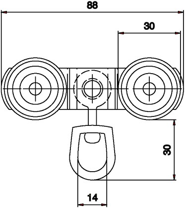 351032: dubbele hangrol met wartel - serie 0 tot 200 kg-2
