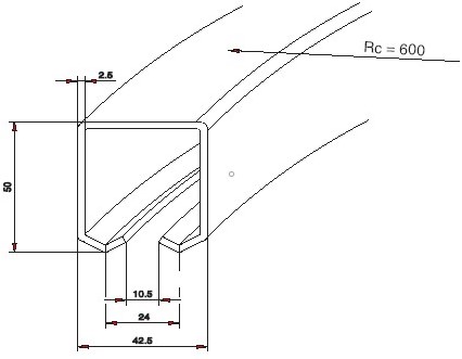 Gebogen rail 90 graden - serie 1 tot 600 kg-2