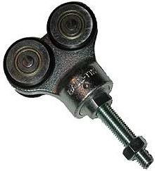461004: dubbele hangrol low noise met draadeind M12 80 mm - geschikt voor vouwdeuren - serie 1 tot 600 kg