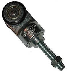 461007: enkele hangrol low noise met draadeind M12 80 mm - serie 1 tot 600 kg