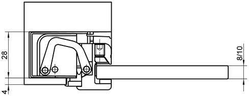 Tectus Glas scharnier TEG 310 - 80 kg - 8