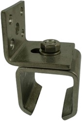 250283: Verstelbare RVS raildrager - wandmontage serie 0 RVS tot 200 kg