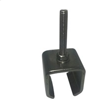 250286: RVS Raildrager met draadeind M8 60 mm  - plafondmontage serie 0 RVS tot 200 kg