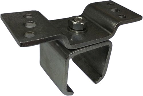 250329: RVS Raildrager met geïntegreerde flens - plafondmontage -  serie 0 RVS tot 200 kg