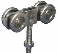 435404: dubbele hangrol met draadeind M12 56 mm - serie 1 tot 600 kg