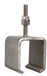 450286: RVS raildrager met draadeind M8 60 mm - plafondmontage - serie 1 RVS tot 600 kg