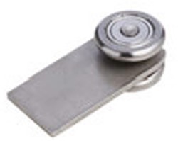 450900: enkele RVS hangrol met flens - serie 1 RVS tot 600 kg