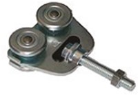 451002: dubbele RVS hangrol met draadeind M12 80 mm - serie 1 RVS tot 600 kg