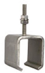 451286/90mm: RVS raildrager met draadeind M8 90 mm - plafondmontage - serie 1 RVS tot 600 kg