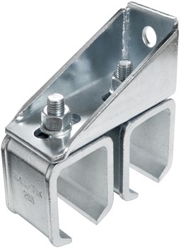 570165: dubbele raildrager - verstelbaar - wandmontage - serie 2 tot 1000 kg