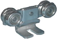 570192: dubbele hangrol met S-haak - serie 2 tot 1000 kg