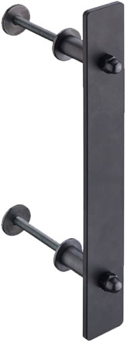 Barndoor schuifdeurgreep staal grafiet zwart - Enkel