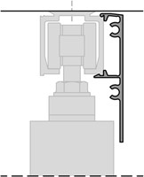 ROB afdekprofiel plafondmontage 80 kg rail