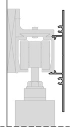 ROB afdekprofiel wandmontage 120 kg rail