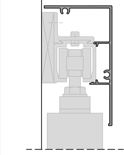 ROB afdekprofiel wandmontage hoek 80 kg rail
