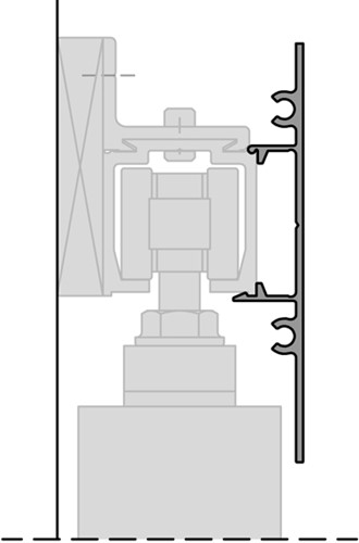 ROB afdekprofiel wandmontage 80 kg rail