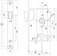 SNC standaard magneetslot cilinder - Zwart-2