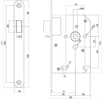 SNC standaard magneetslot loopslot - Zwart-2