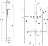 SNC standaard magneetslot vrij/bezet - Zwart-2