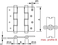 Deurveerscharnier dubbelwerkend deurdikte 50 mm-2
