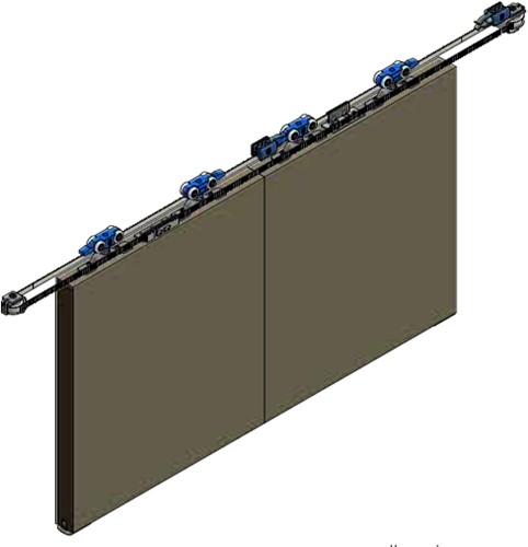 ROB Ophangkit dubbele schuifdeur met symmetrie-opening - 80 kg-2