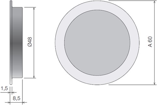 Schuifdeurkom I-250 rond - Zwart-2