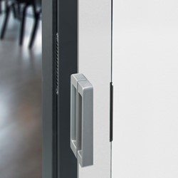 KC 50 sluitplaat glazen deur - RVS