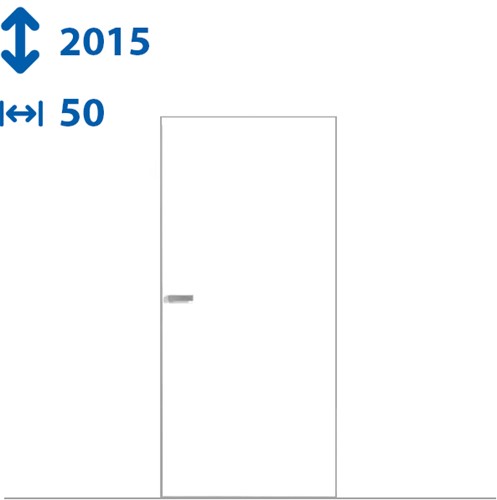 Scharnierende Xinnix deur 50 mm HPL RAL9016 - 2015 mm hoog