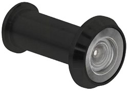 Deurspion 180° messing zwart