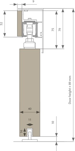 Expert 80 kg wand hoekprofiel