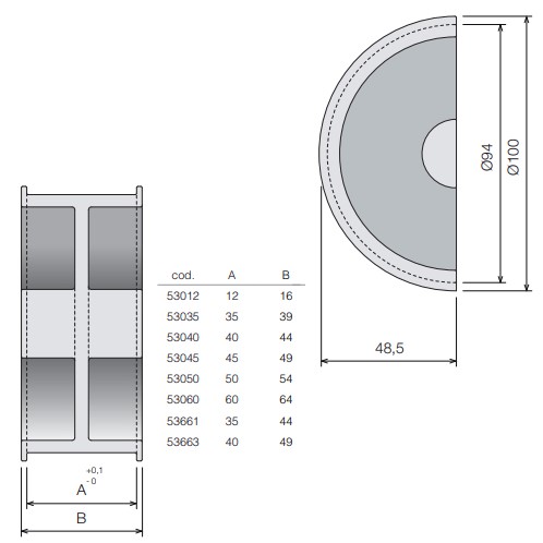 Schuifdeurgreep Didheya I-3250 Brown - 40 mm-3