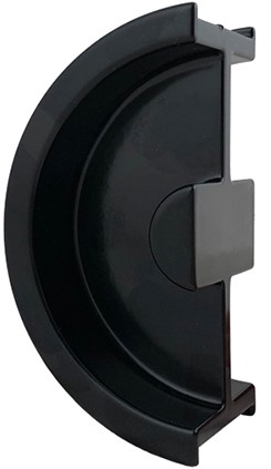 I-3250 schuifdeurgreep zwart - 10 mm