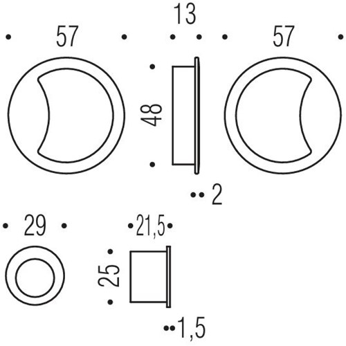 Schuifdeurgreep Colombo Design Open