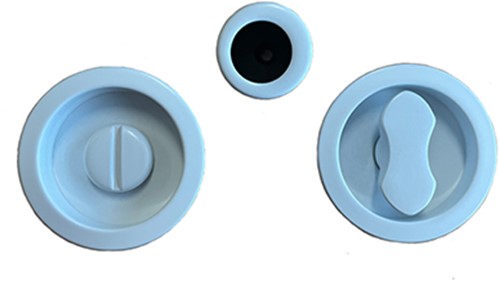 Toiletgarnituur Open Flush - mat wit / rond