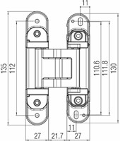 K2780 afmeting vooraanzicht