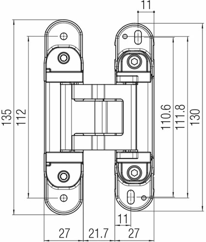 K2780 afmeting vooraanzicht