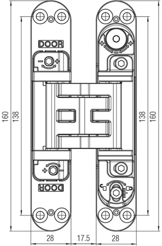K5080 afmetingen vooraanzicht