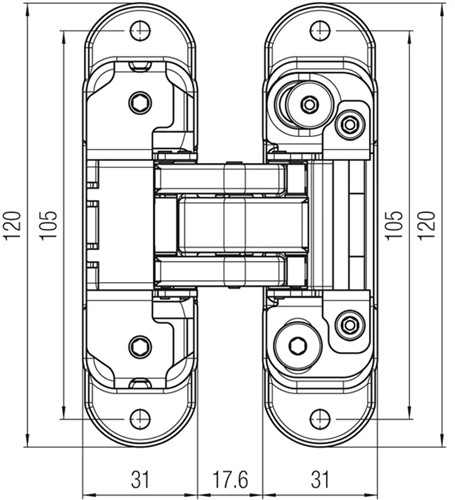 K8000 afmeting vooraanzicht