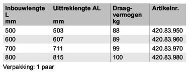 Ladegeleider 42083 - 100 kg - 100% tweezijdig uittrekbaar-3