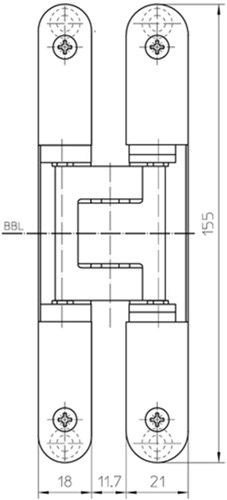 Tectus scharnier TE 240-2