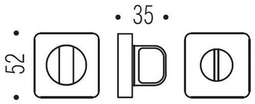 Toilet vrij/bezet rozetten Mood - vierkant-2