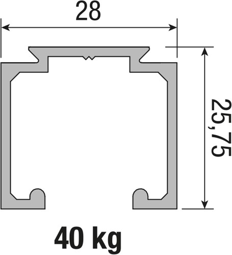 Krona Koblenz schuifdeurrail 40 kg-2