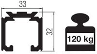 Krona Koblenz schuifdeurrail 120 kg-2
