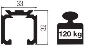 Krona Koblenz schuifdeurrail 120 kg-2
